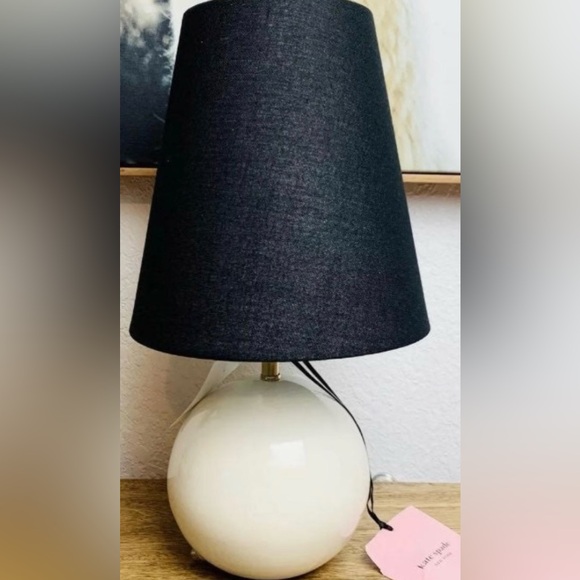 Kate Spade CREAM ball table top lamp NEW
